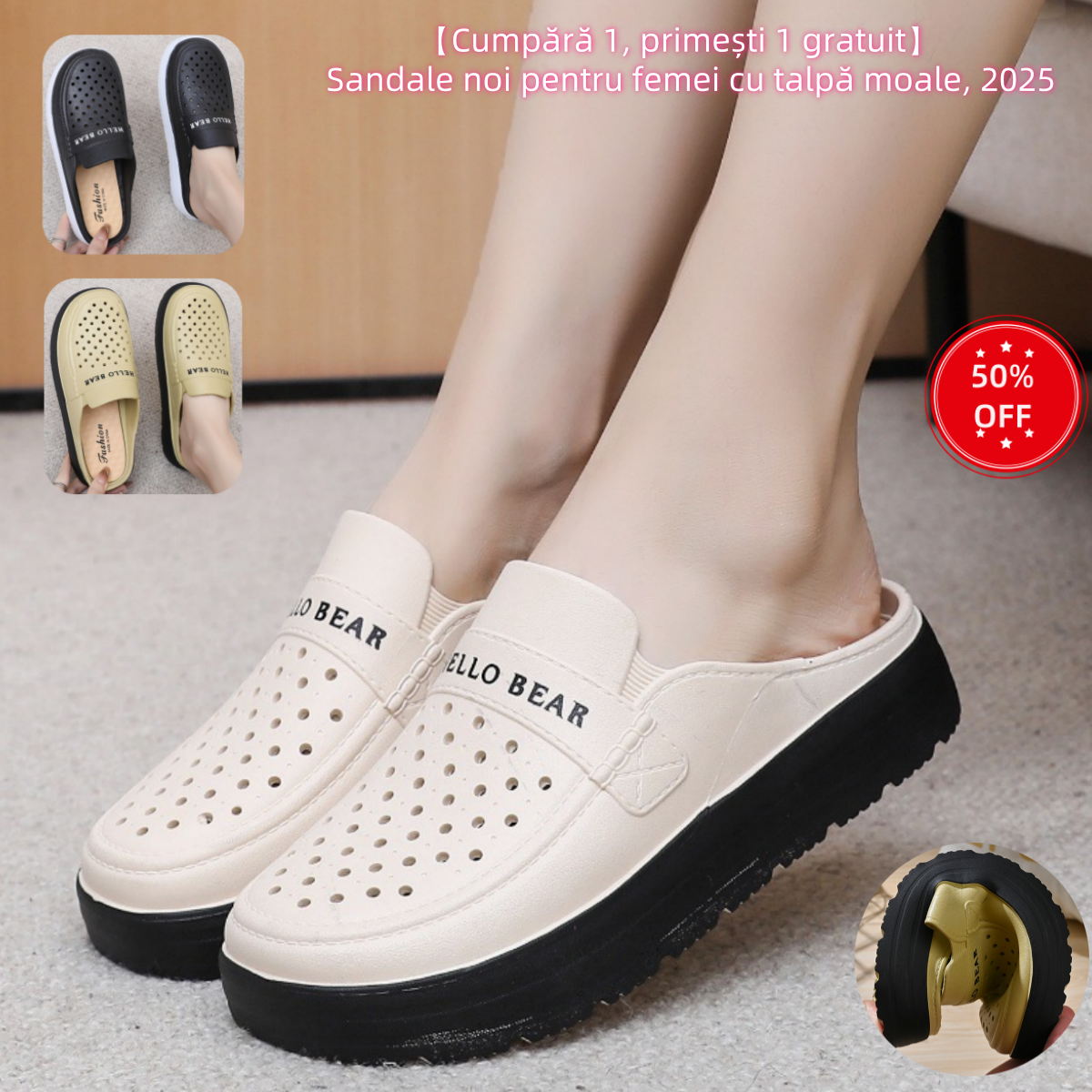 🔥【Noutăți】【36-40】Sandale noi cu talpă moale pentru femei 4044901