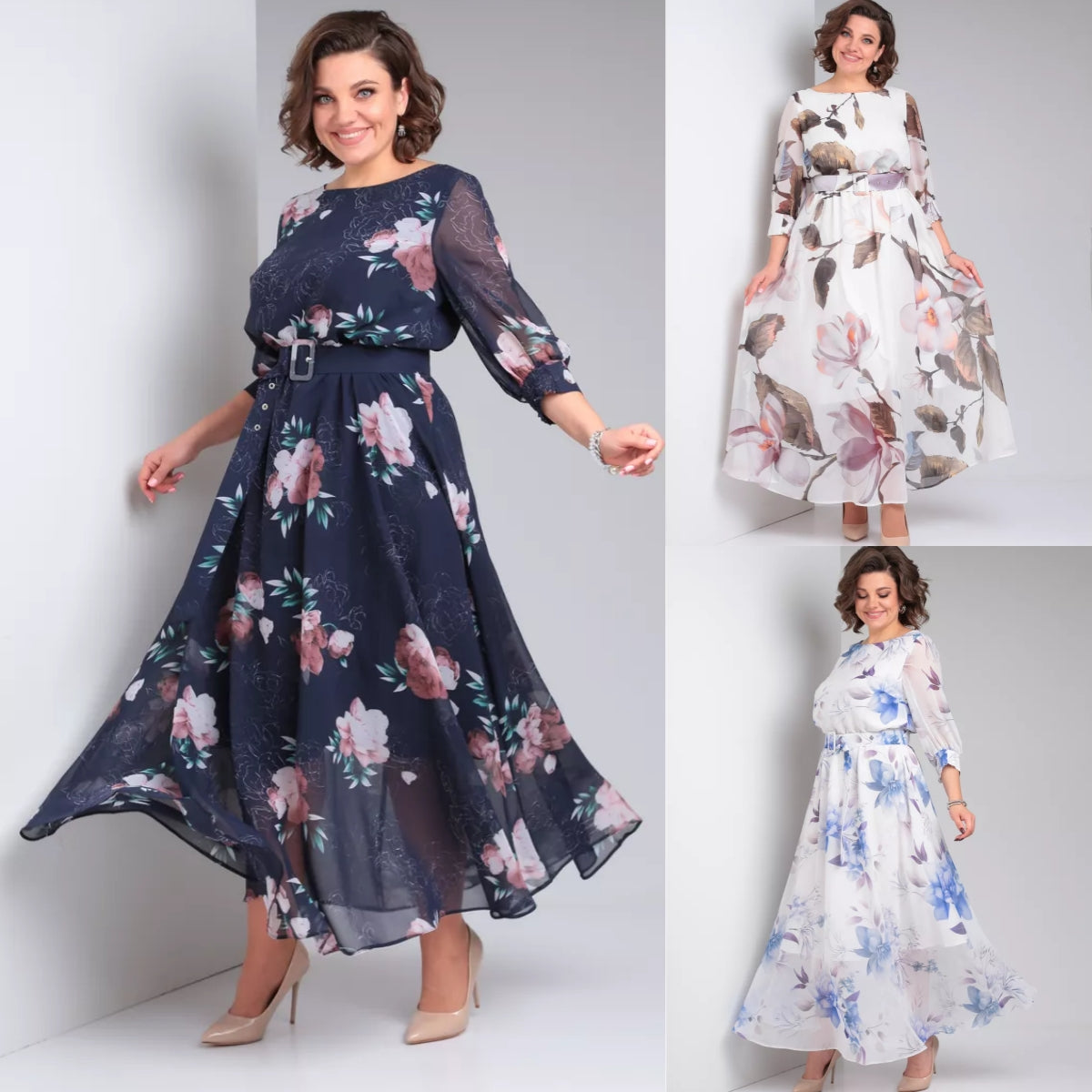 【🥇Cel mai vândut】💥👗【S-5XL】Rochie nouă cu imprimeu de primăvară 2025