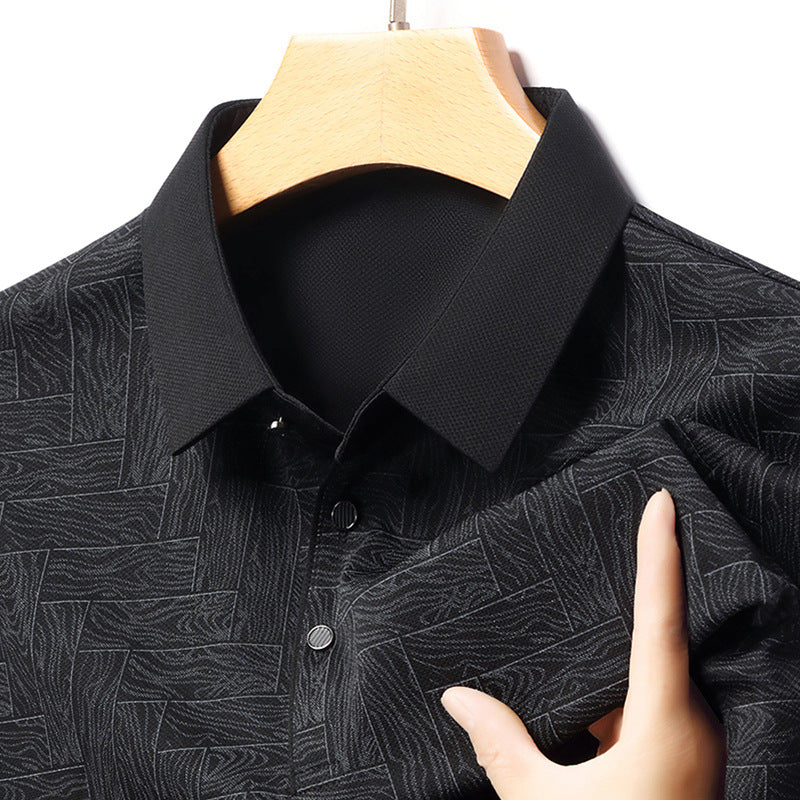 🔥【M-4XL】Cămașă POLO pentru bărbați, cu mâneci scurte, în dungi