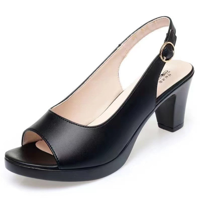 💞 Sandale cu toc înalt casual, elegante, gura de pește