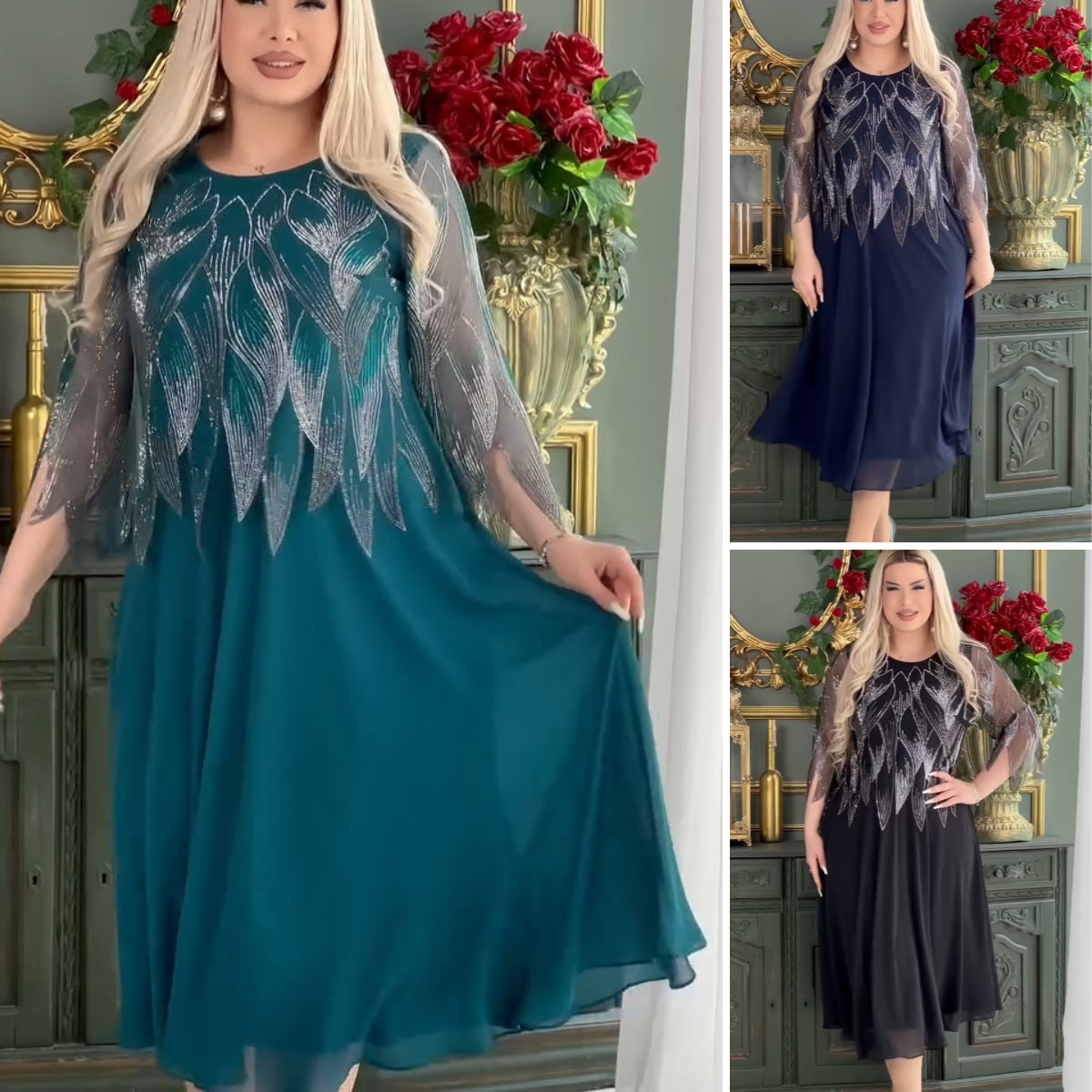 š„ćOfertÄ limitatÄ Ć®n timpćšćS-5XLćš Noua rochie de modÄ, design clasic, elegant Či simplu