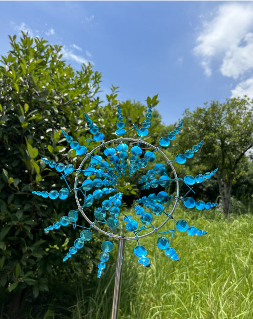 📣🌈【6 culori disponibile】🌻 Ornament pentru curte științifico-fantastică, metal, fier, moara de vânt de grădină