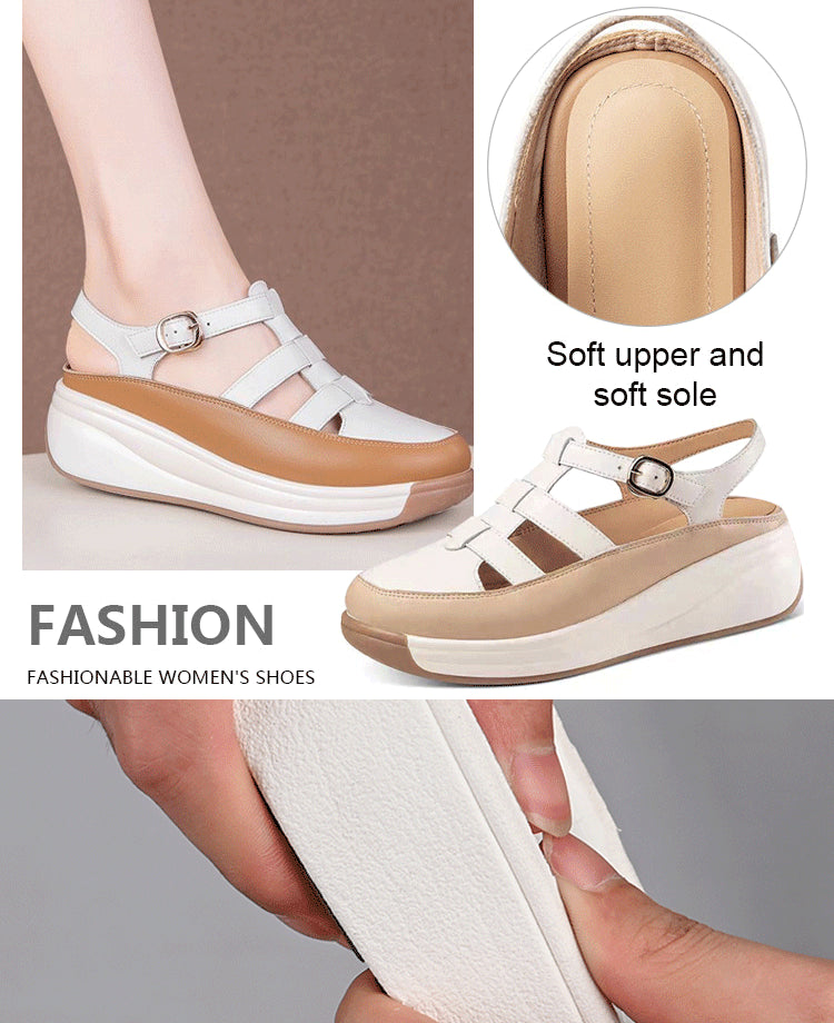 💋💋【35-40】2025 sandale noi cu vârful rotund cu fund moale 3910082