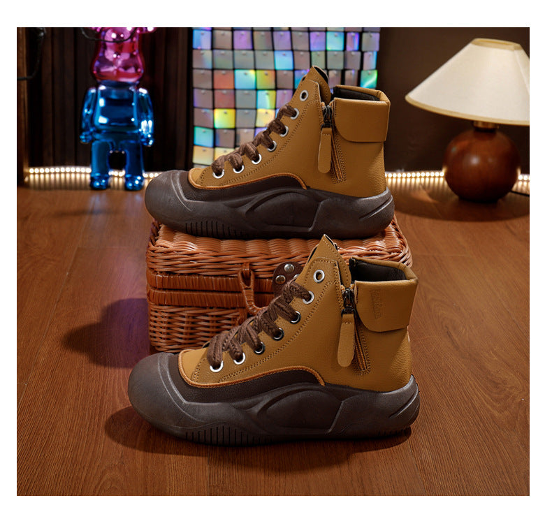 👢✨【35-40】2024 noua moda de toamna cizme din piele cu talpa groasa 3756283