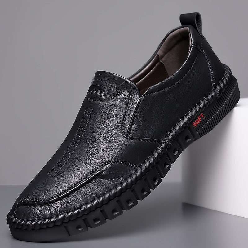 👞【39-44】2025 pantofi sport casual pentru bărbați, din piele naturală, cu talpă moale, antiderapantă, respirabilă