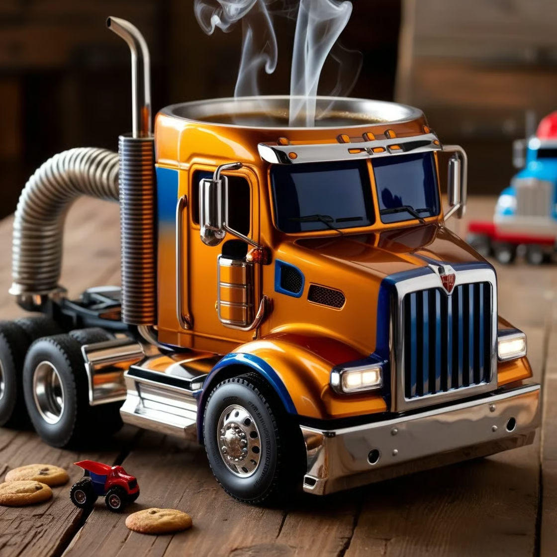 🚛 Căni de cafea lucrate manual pentru semi camioane