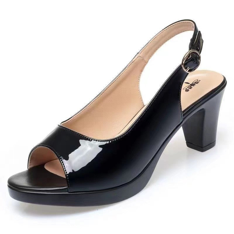 💞 Sandale cu toc înalt casual, elegante, gura de pește