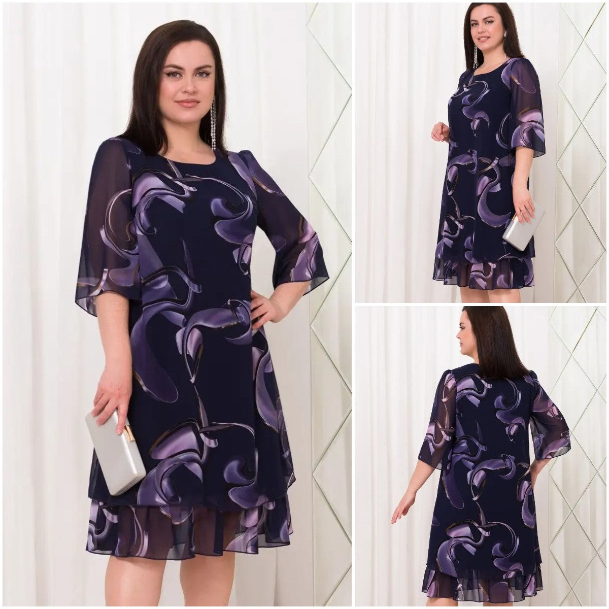 šćS-5XLćšRochie noua eleganta imprimata