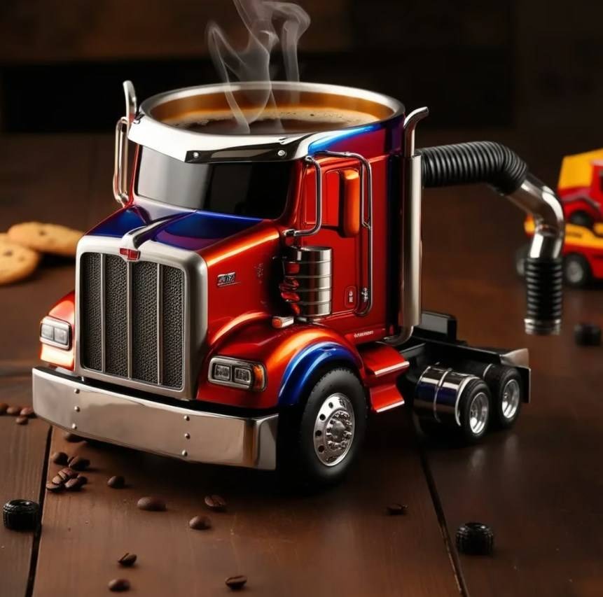 🚛 Căni de cafea lucrate manual pentru semi camioane