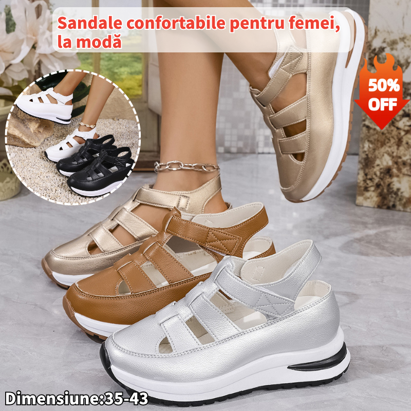 🌸【35-43】Sandale confortabile pentru femei cu talpă groasă, potrivite pentru sandale de vară de vârstă mijlocie