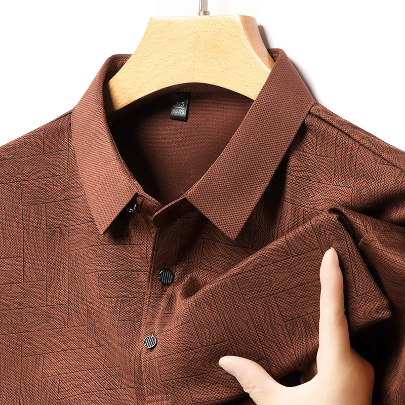 🔥【M-4XL】Cămașă POLO pentru bărbați, cu mâneci scurte, în dungi