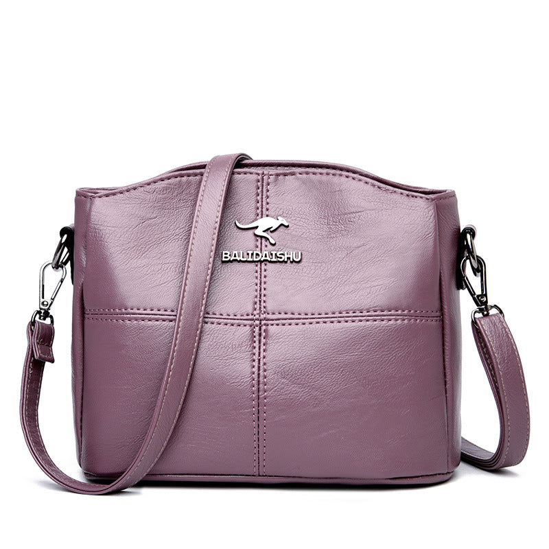 👜👜 Geantă de umăr din piele naturală, în stil nou, retro lucrată manual, la modă și versatilă