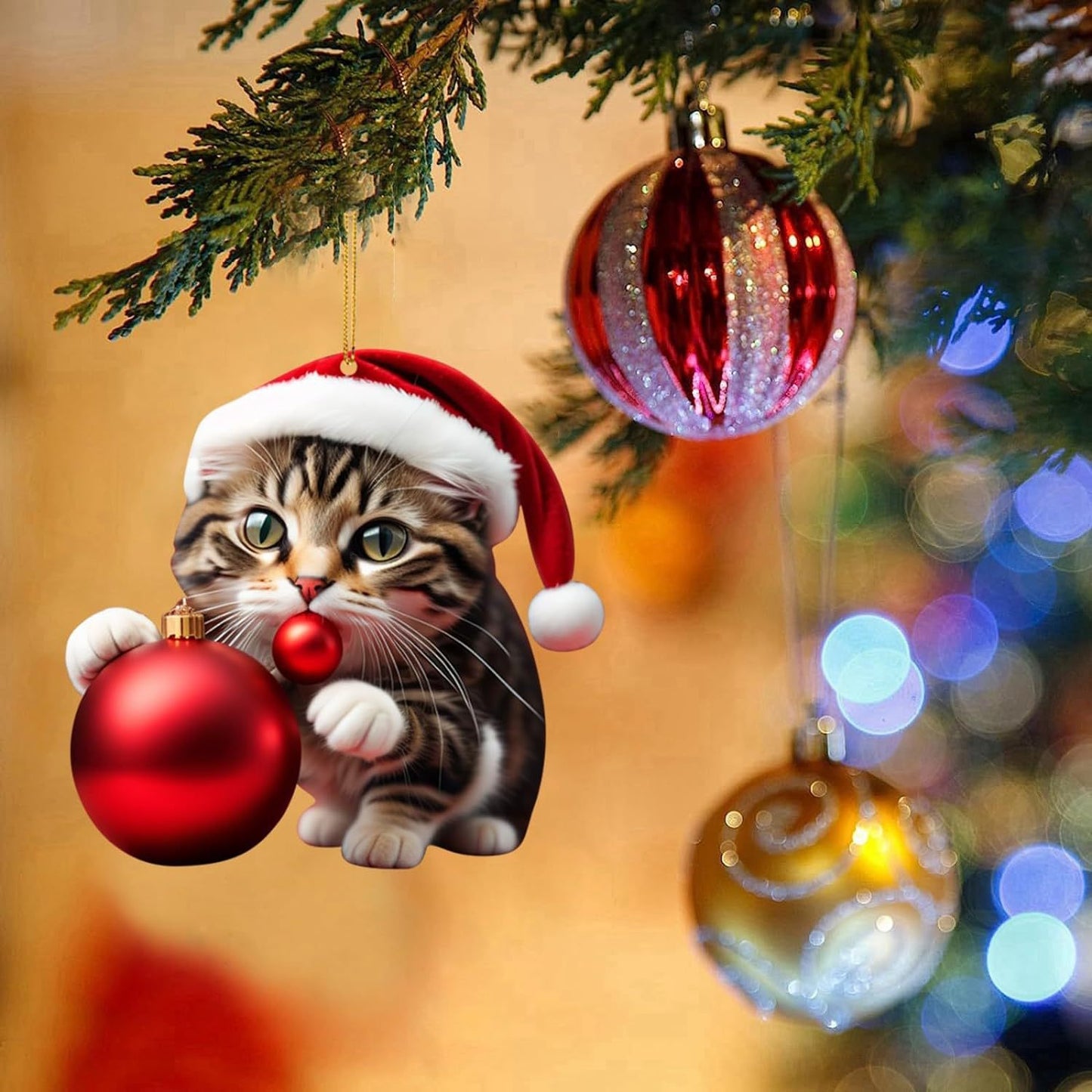 🔥【45% OFF】🎄10 buc😻 Ornamente pentru pomul de Crăciun pentru pisicuță. Ornamente pentru pisici suspendate