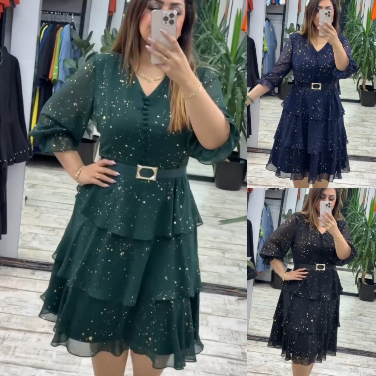 【🥇HOT SALE】(S-5XL) 💋 Rochie de șifon de înaltă calitate 4035578