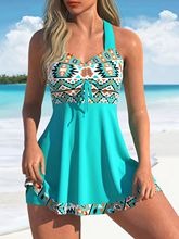 🏖️👙🌴【S-6XL】Costum de baie elegant, mărime mare, cu imprimeu