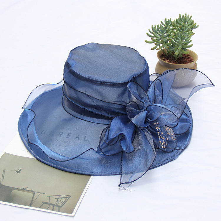 👒Pălărie retro cu flori pentru femei, pălărie de soare pliabilă cu protecție solară