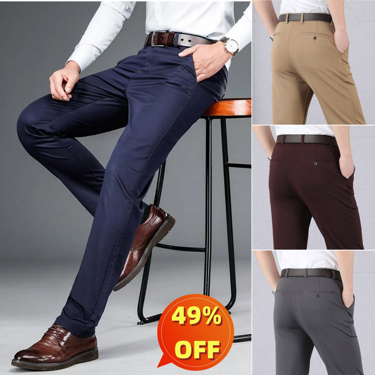 【29-40】👖👖Pantaloni pentru bărbați de calitate, super elastici, fără găuri, confortabili de purtat, fără deformare!