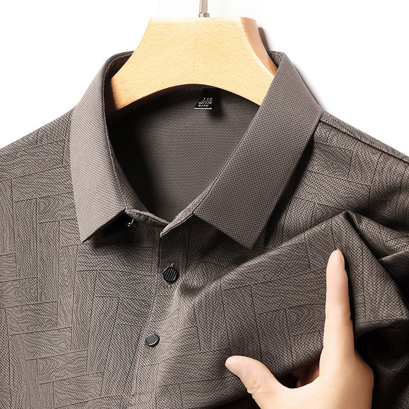🔥【M-4XL】Cămașă POLO pentru bărbați, cu mâneci scurte, în dungi
