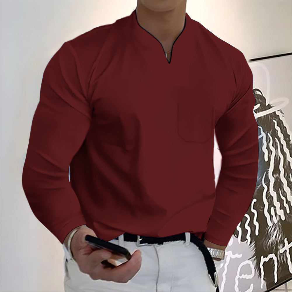 🔥Lichidare nouă🔥【S-5XL】Tricou de vară pentru bărbați, din bumbac, cu decolteu în V
