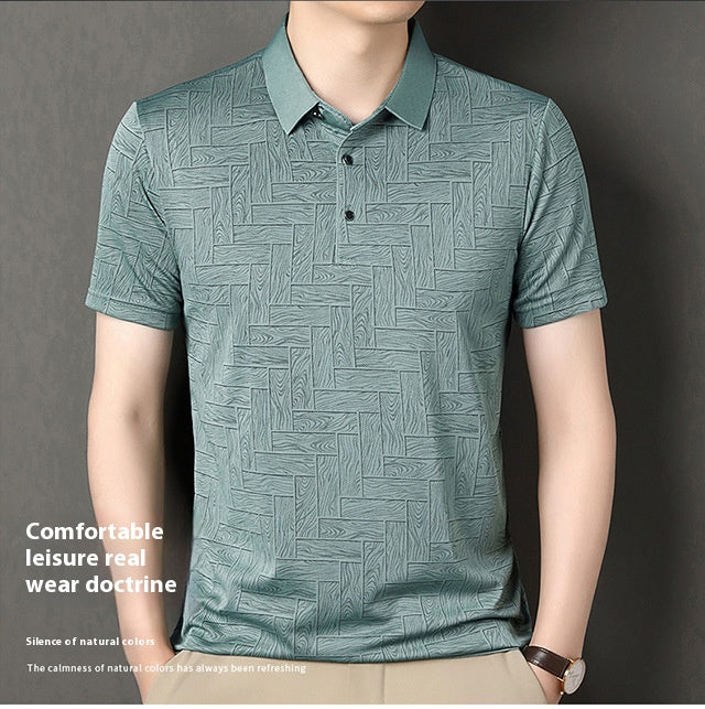🔥【M-4XL】Cămașă POLO pentru bărbați, cu mâneci scurte, în dungi