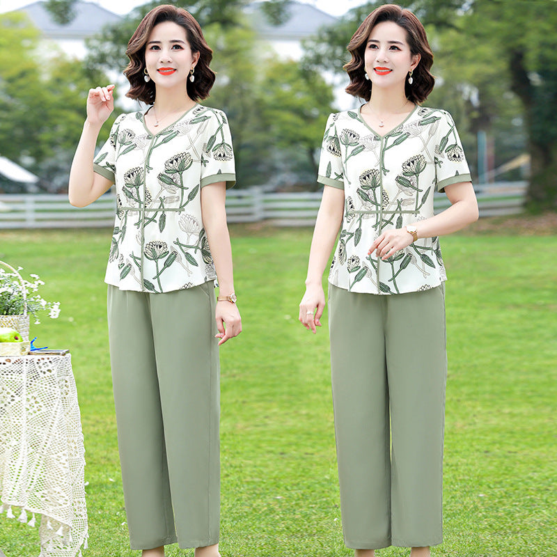 šćL-4XLć Set Casual cu Imprimeu Lotus ā Confort Či EleganČÄ pentru Zilele de VarÄ