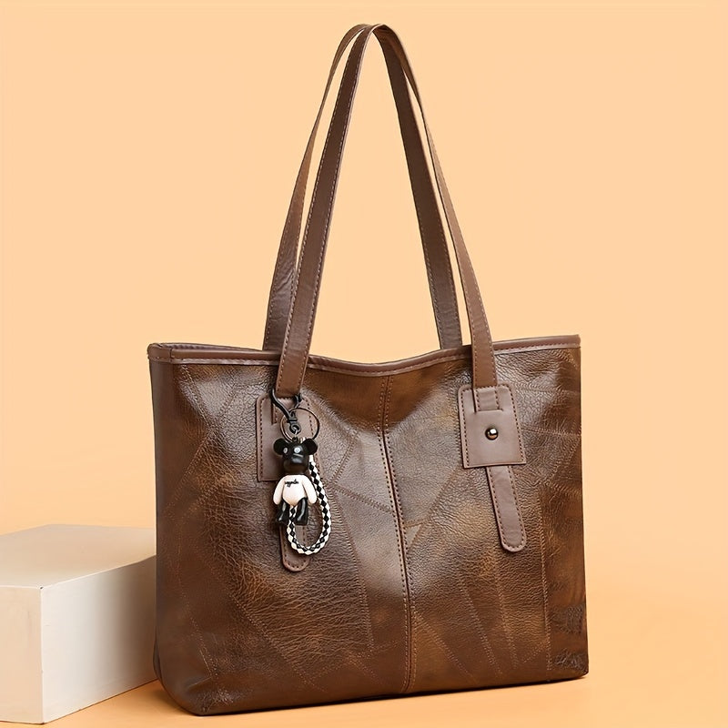 👜Geanta de umăr moale, din piele moale, la modă ✨Gantă extraordinară de capacitate mare✨