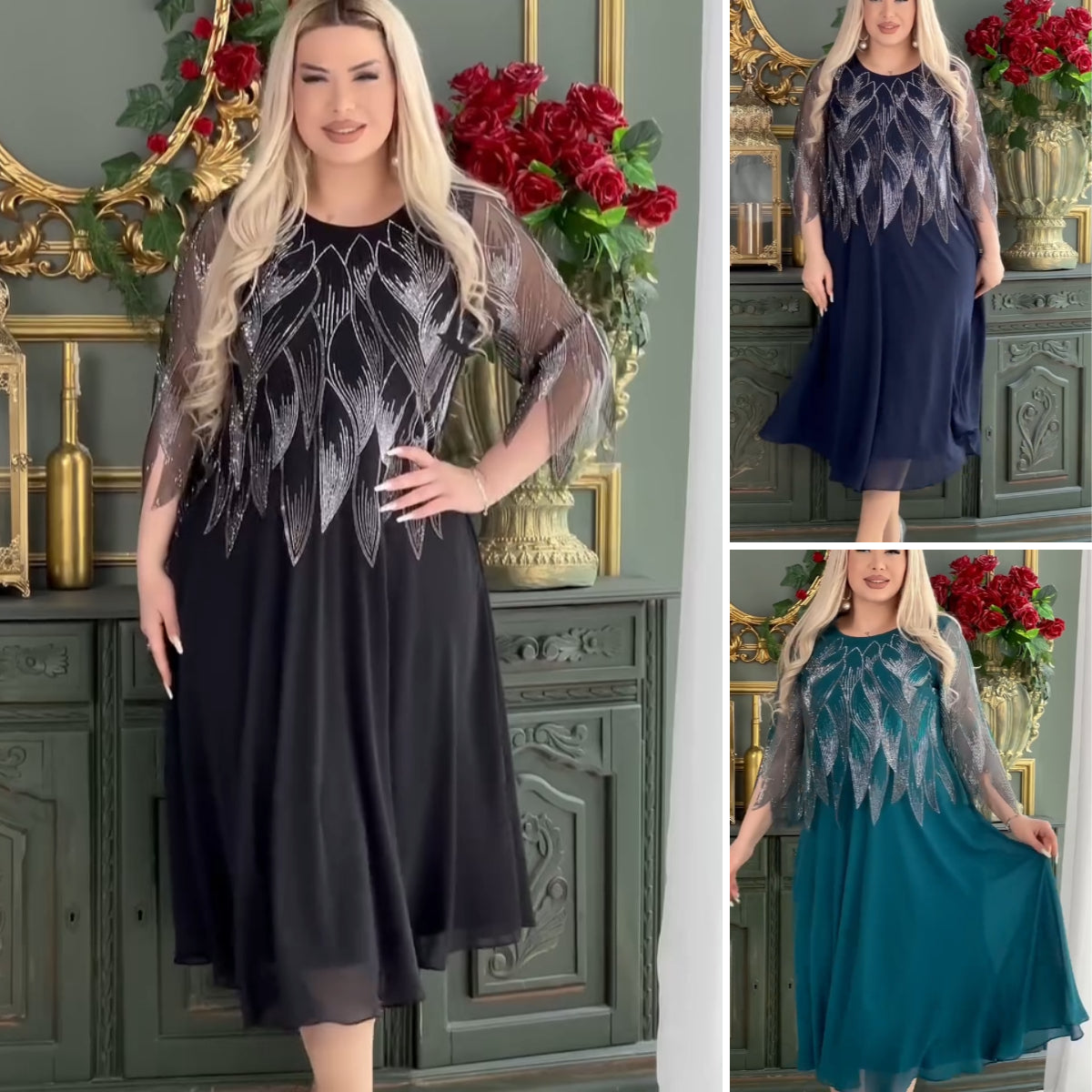 š„ćOfertÄ limitatÄ Ć®n timpćšćS-5XLćš Noua rochie de modÄ, design clasic, elegant Či simplu