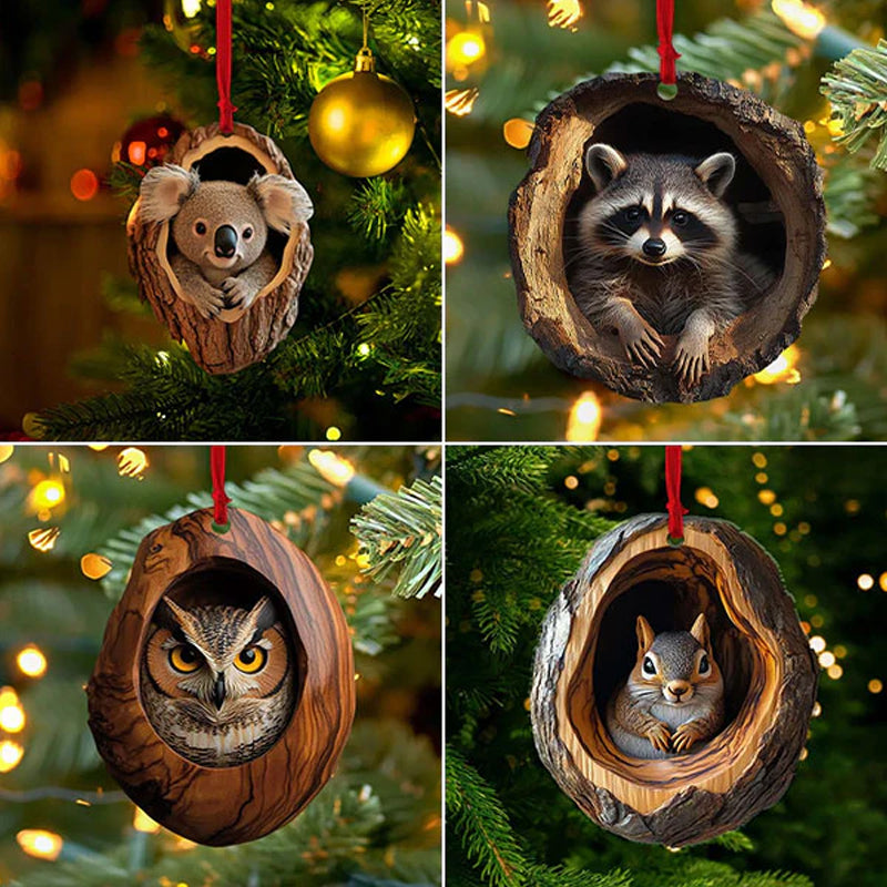 【10 PCS】🎄Critter Decorațiune pentru pomul de Crăciun. Decorațiune suspendată pentru animale mici