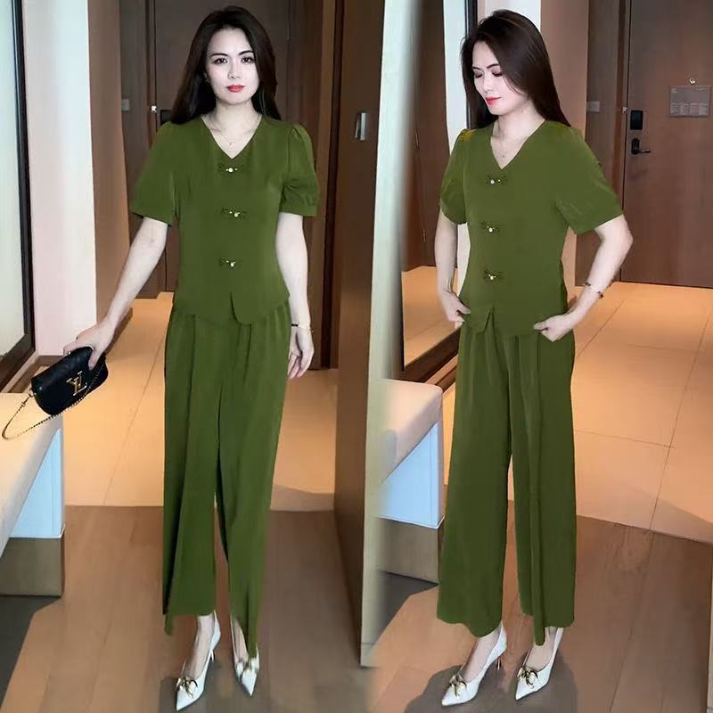 【M-4XL】2025 nou costum pentru femei lejer și confortabil, top + pantaloni