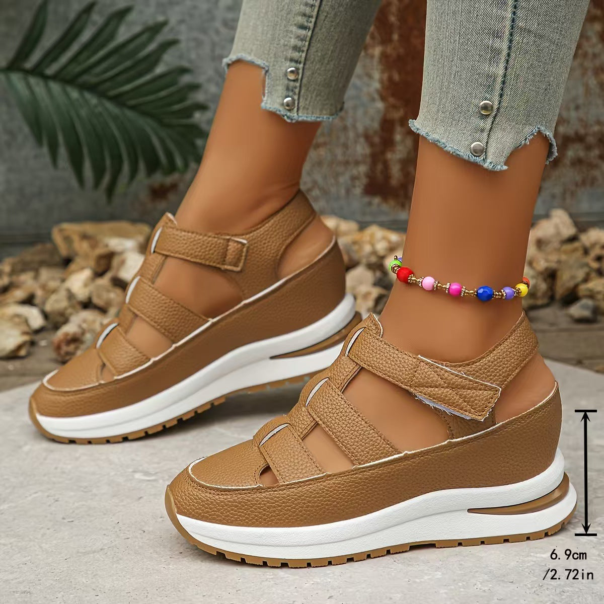 💟【35-43】2025 noi sandale casual cu talpă groasă