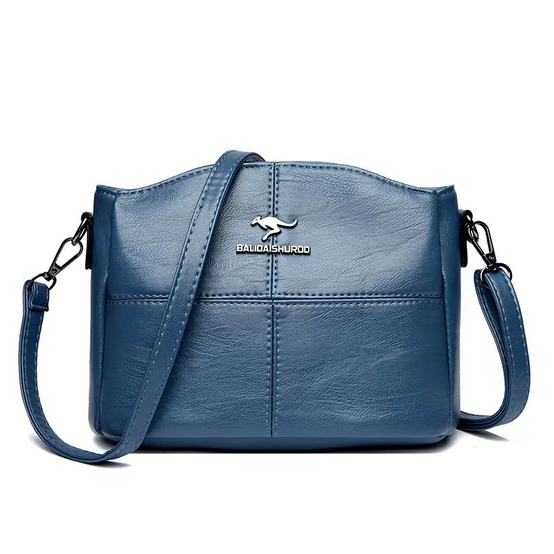👜👜 Geantă de umăr din piele naturală, în stil nou, retro lucrată manual, la modă și versatilă