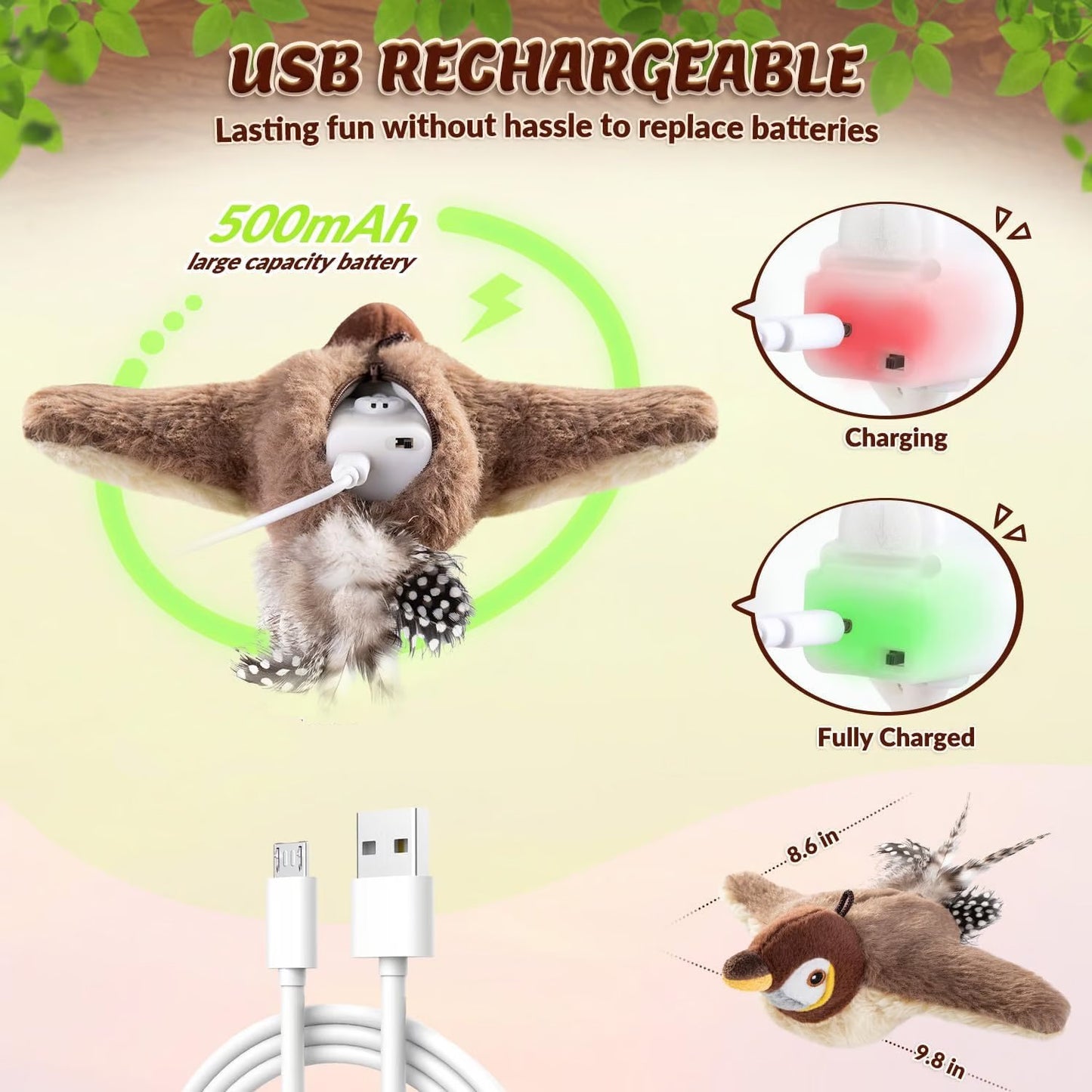 Cumpărați 1 Primiți 1 gratuit 🔥🐾Jucărie adevărată pentru pisici de vânătoare de păsări