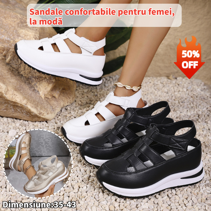 🌸【35-43】Sandale confortabile pentru femei cu talpă groasă, potrivite pentru sandale de vară de vârstă mijlocie