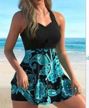 🏖️👙🌴【S-6XL】Costum de baie elegant, mărime mare, cu imprimeu