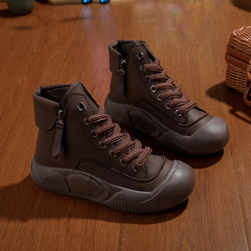 👢✨【35-40】2024 noua moda de toamna cizme din piele cu talpa groasa 3756283