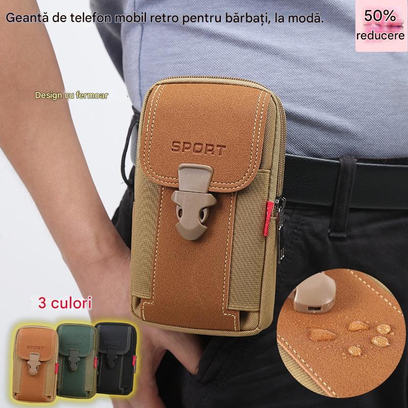 📱🔥【Cumpără 1, primești 1 gratuit】【Reducere specială】Geantă bărbătească casual pentru exterior – geantă sport pentru telefon mobil 🏞️🎽