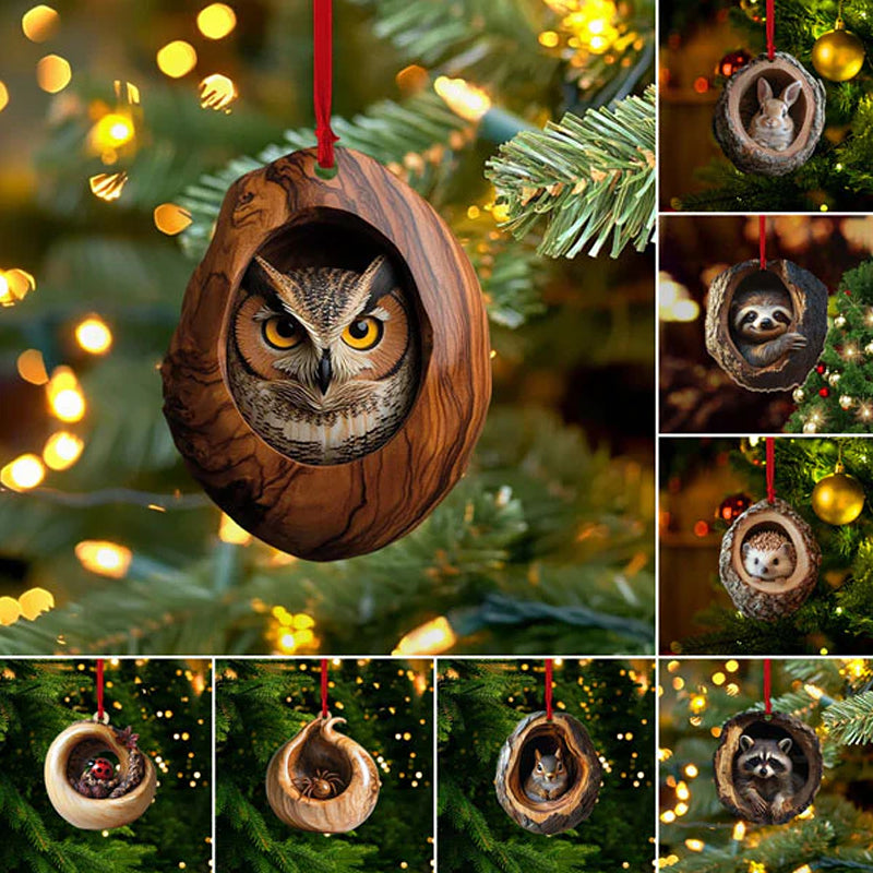 【10 PCS】🎄Critter Decorațiune pentru pomul de Crăciun. Decorațiune suspendată pentru animale mici
