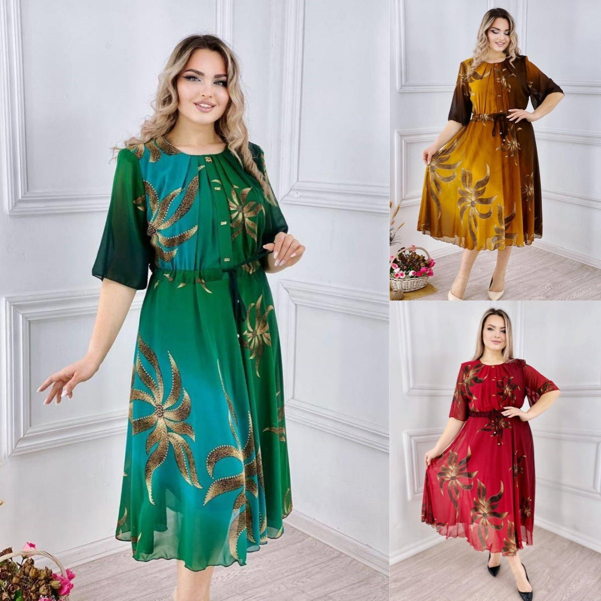 ššćS-5XLć 2025 Rochie elegantÄ imprimatÄ