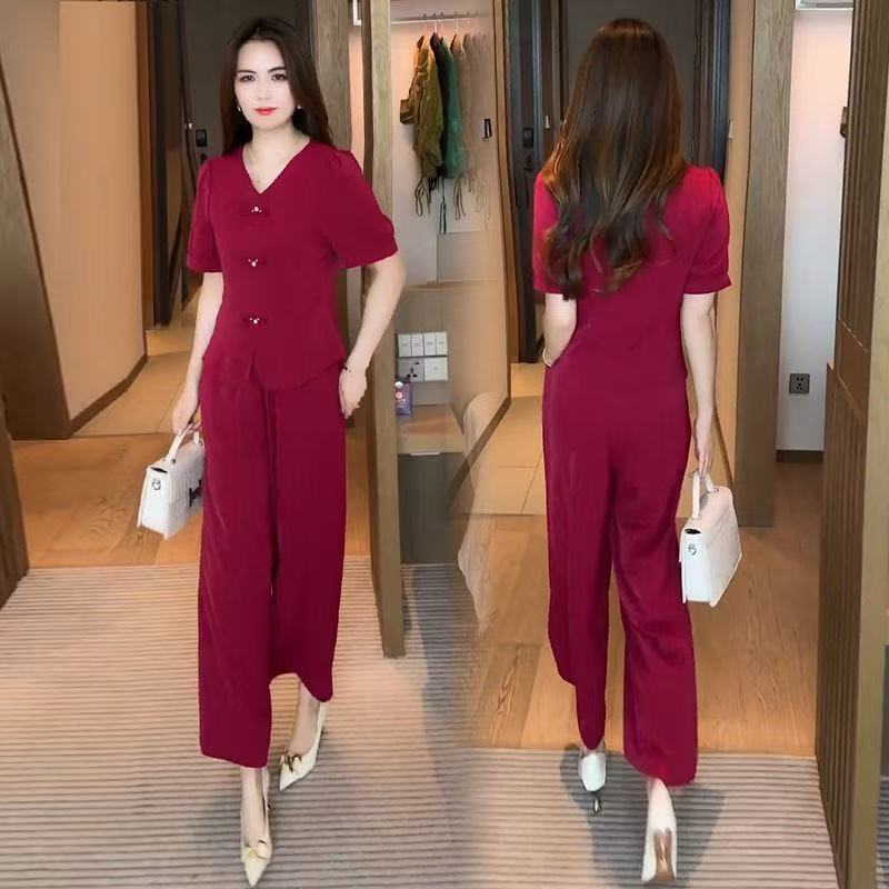 【M-4XL】2025 nou costum pentru femei lejer și confortabil, top + pantaloni
