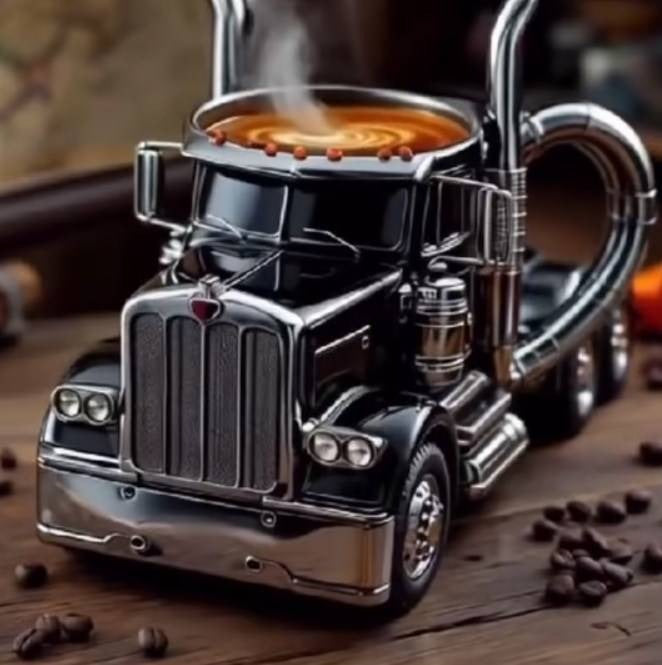 🚛 Căni de cafea lucrate manual pentru semi camioane