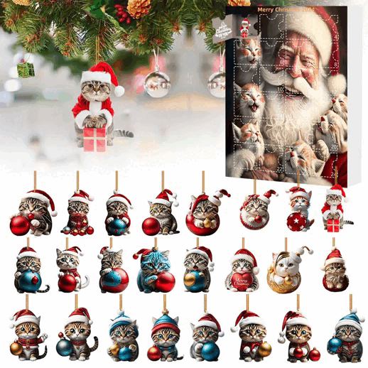 🔥【45% OFF】🎄10 buc😻 Ornamente pentru pomul de Crăciun pentru pisicuță. Ornamente pentru pisici suspendate