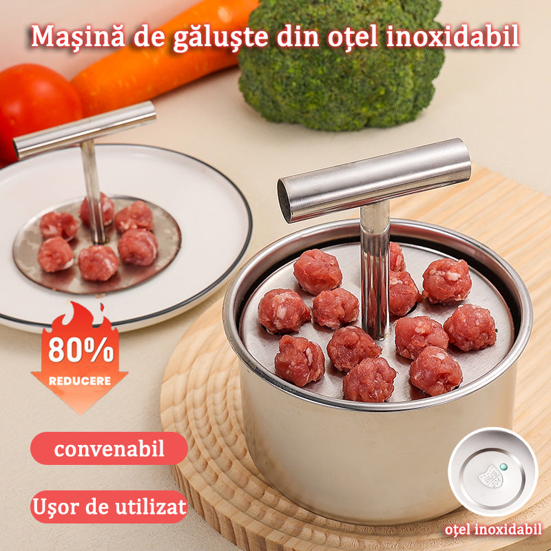 Formator din oțel inoxidabil pentru chiftele, ustensilă practică pentru bucătărie – ideal pentru chiftele de carne și pește🍖🐟