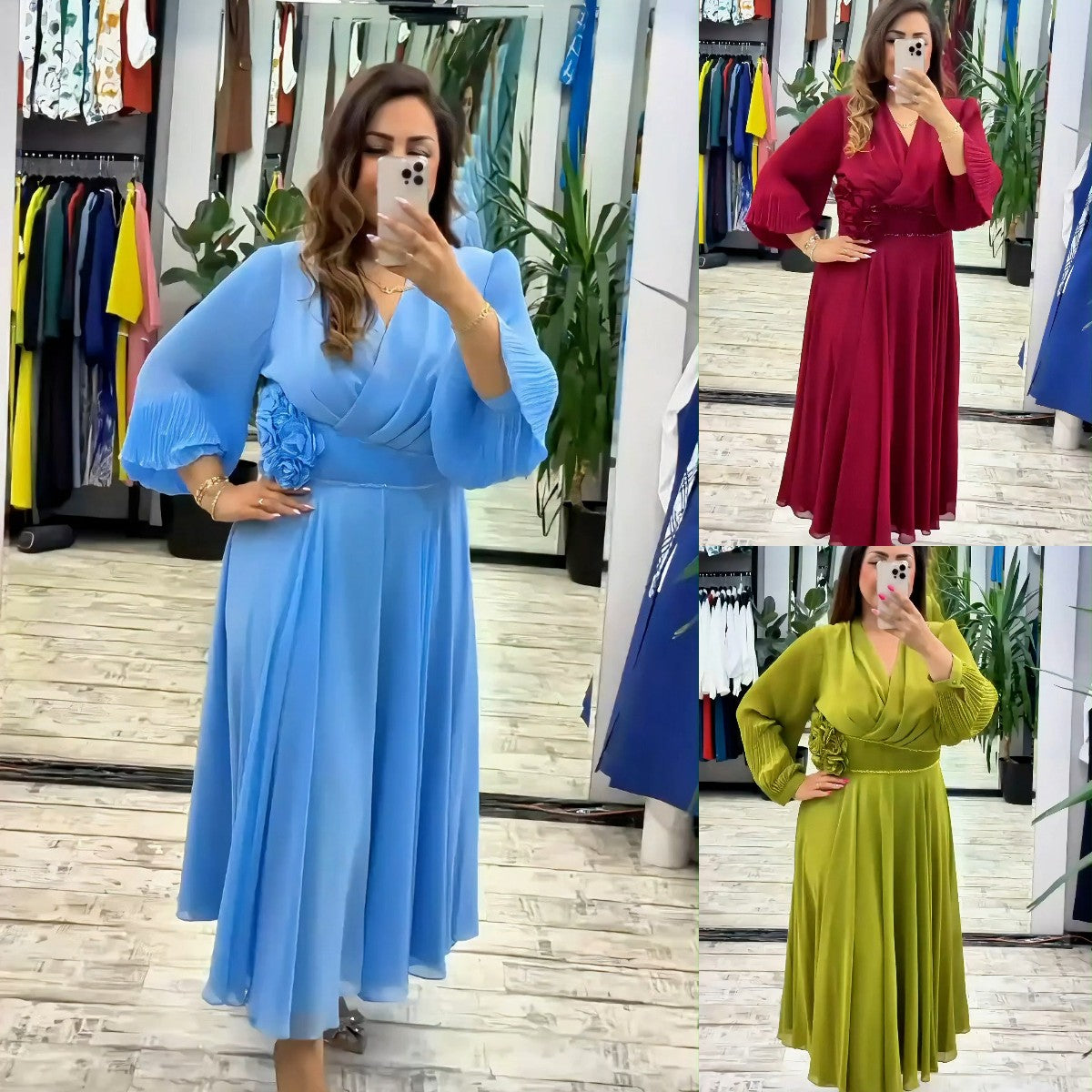 🌈👗【M-4XL】Rochie nouă la modă, design clasic, elegantă și simplă