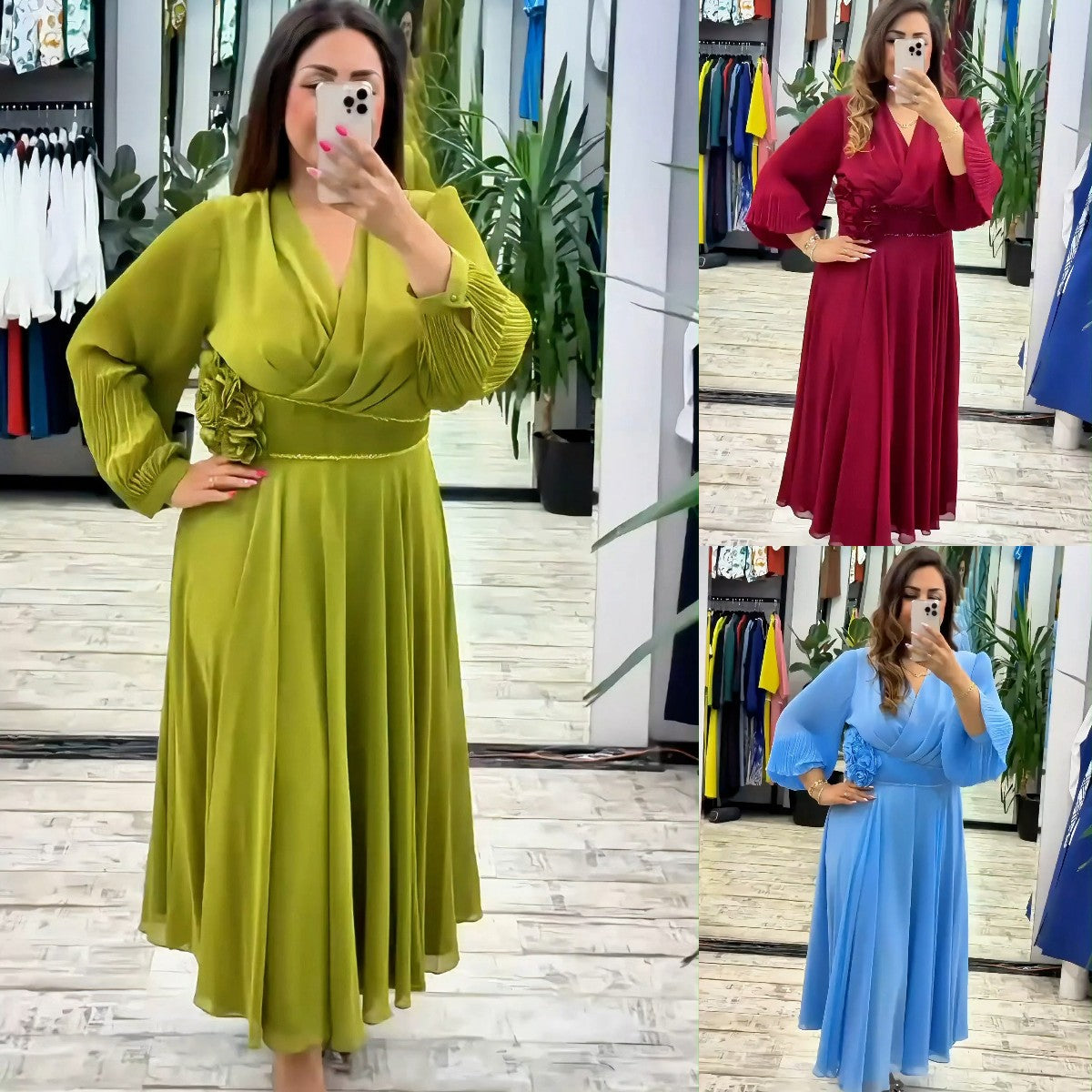 🌈👗【M-4XL】Rochie nouă la modă, design clasic, elegantă și simplă