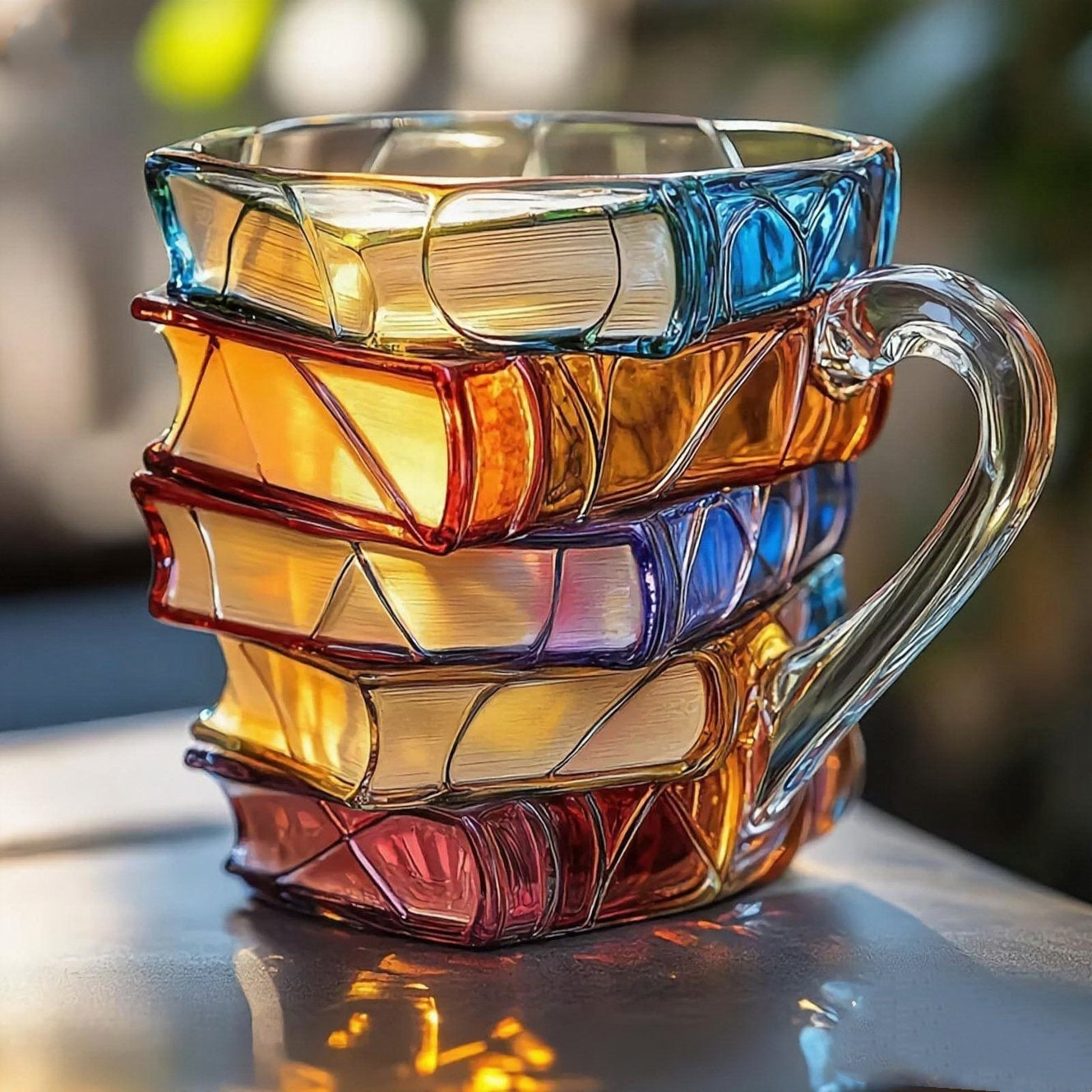 【Cumpărați unul și primiți unul gratuit】📚Ceașcă de cafea pictată 3D în formă de carte