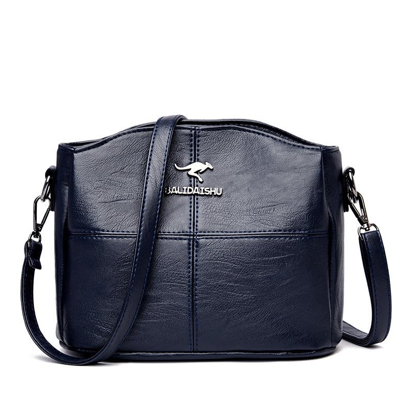 👜👜 Geantă de umăr din piele naturală, în stil nou, retro lucrată manual, la modă și versatilă