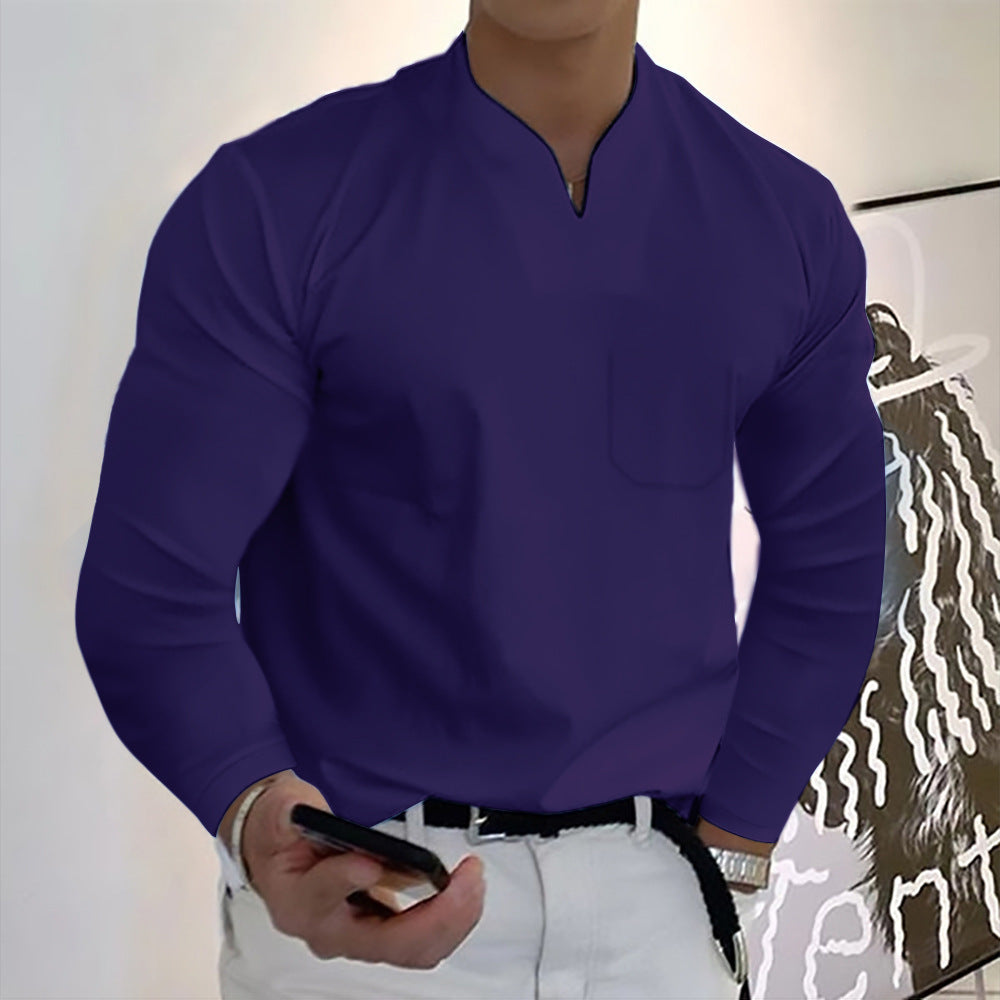 🔥Lichidare nouă🔥【S-5XL】Tricou de vară pentru bărbați, din bumbac, cu decolteu în V