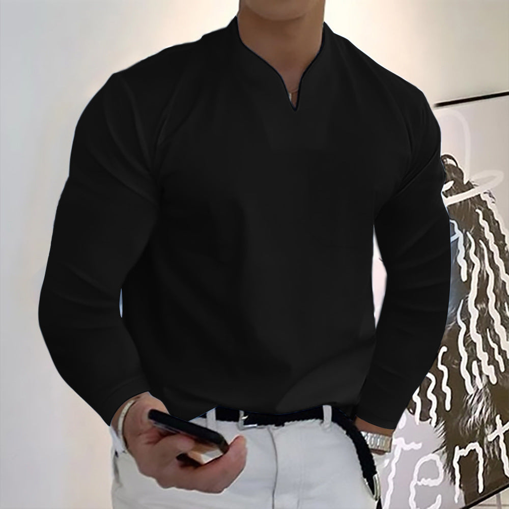 🔥Lichidare nouă🔥【S-5XL】Tricou de vară pentru bărbați, din bumbac, cu decolteu în V