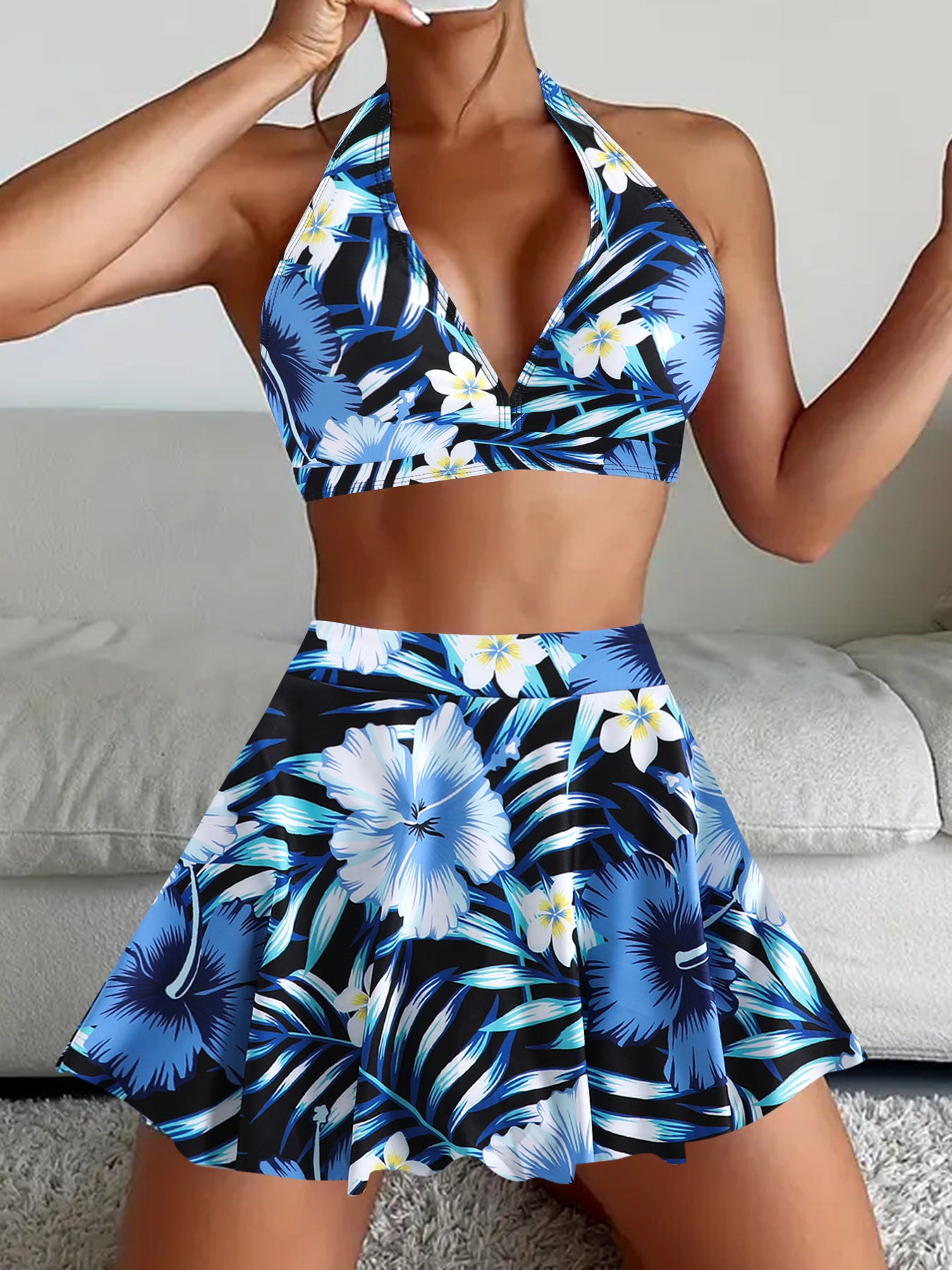 👙 2025 nou Europa și Statele Unite ale Americii imprimare bikini 2-piece set