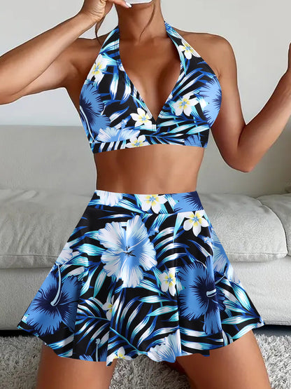 👙 2025 nou Europa și Statele Unite ale Americii imprimare bikini 2-piece set